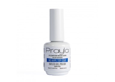 No wipe top coat UV/LED (SIN capa de dispersión), hema free, 15 mL - Prayla