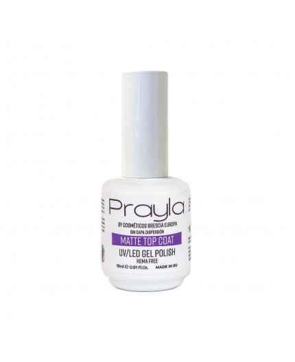 Matte top coat UV/LED (sin capa de dispersión), hema free, 15 mL - Prayla